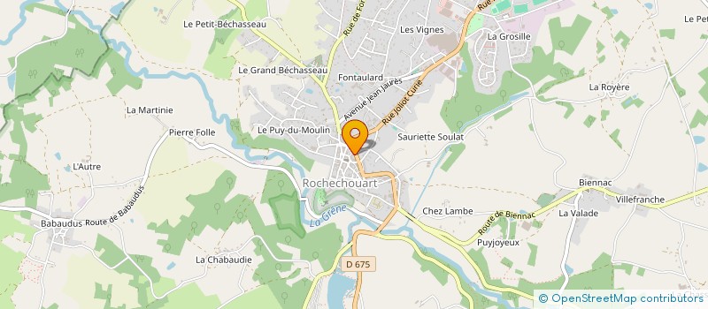 localisation de l'entreprise PNEU EXPRESS à ROCHECHOUART