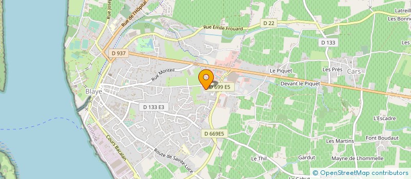localisation de l'entreprise PNEU SERVICE SARL à SAINT-MARTIN-LACAUSSADE