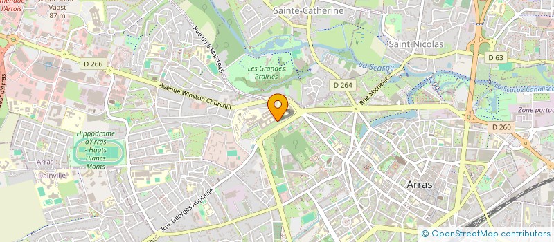 localisation de l'entreprise PNEUM'O2 FRANCE ENSEMBLE POUR RESPIRER MIEUX à ARRAS
