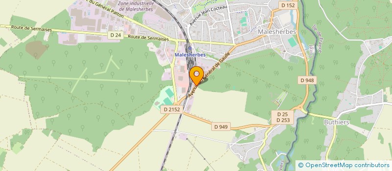 localisation de l'entreprise PNEUMATIQUES MALESHERBES à LE MALESHERBOIS