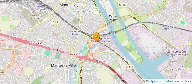 localisation de l'entreprise PNEUMATIS à MANTES-LA-VILLE