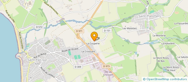 localisation de l'entreprise PNEUMO-POLE50  SAINT-PAIR-SUR-MER