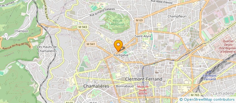 localisation de l'entreprise PNEUMO-ZENITH  CLERMONT-FERRAND