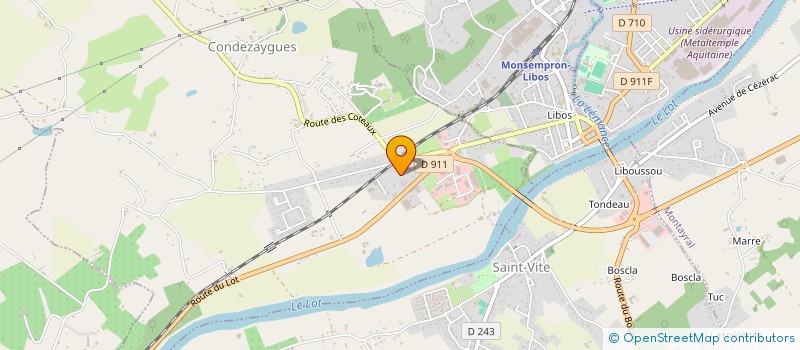localisation de l'entreprise PNEUS 2000 à CONDEZAYGUES