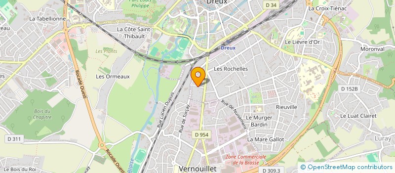 localisation de l'entreprise PNEUS 28 à DREUX