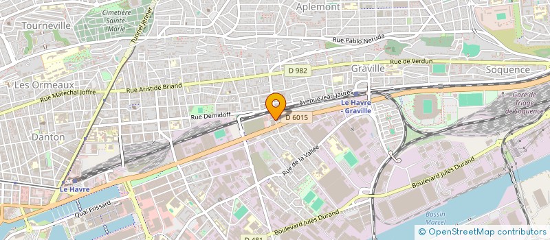 localisation de l'entreprise PNEUS BAIE DE SEINE à LE HAVRE