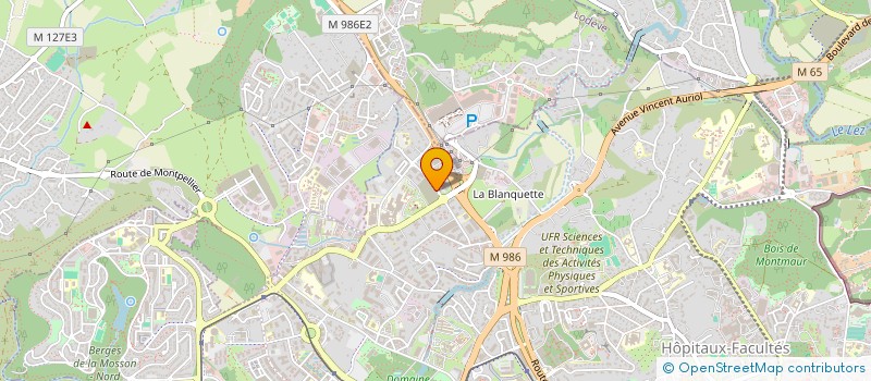 localisation de l'entreprise PNEUS CONSEIL à MONTPELLIER
