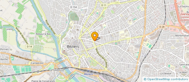 localisation de l'entreprise PNEUS DU SOMAIL à BEZIERS
