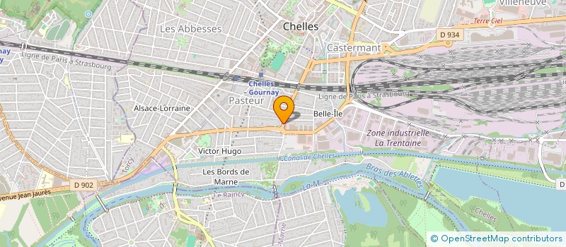 localisation de l'entreprise PNEUS ET JANTES à CHELLES