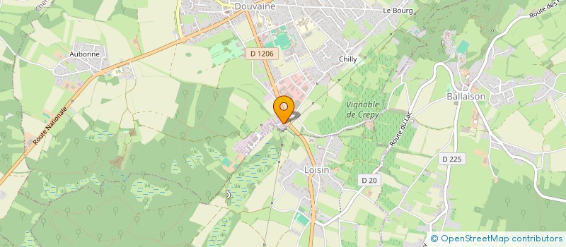 localisation de l'entreprise PNEUS ET SERVICES AUTOMOBILES à DOUVAINE