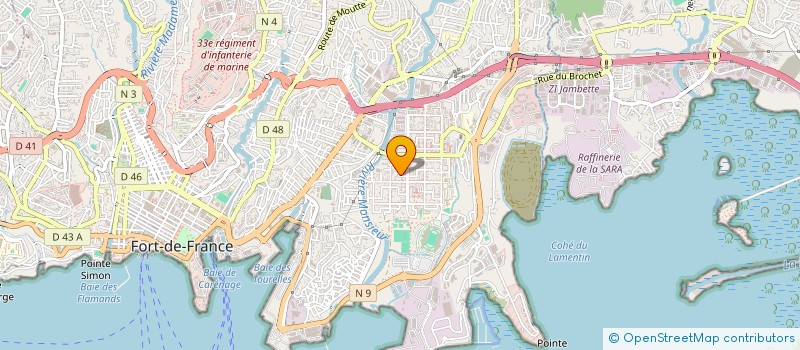 localisation de l'entreprise PNEUS FAST CARAIBES  FORT-DE-FRANCE