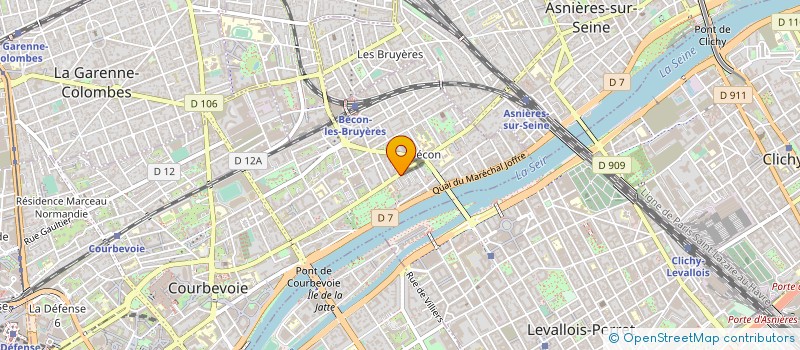 localisation de l'entreprise PNEUS INDUSTRIELS à COURBEVOIE