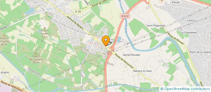 localisation de l'entreprise PNEUS NET ENVIRONNEMENT UNIPROCESS à BEZIERS