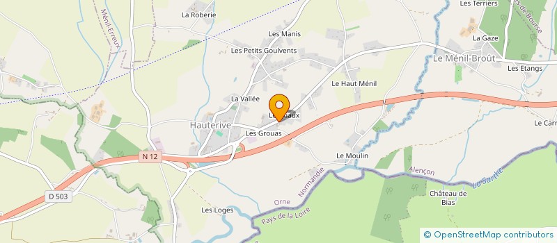 localisation de l'entreprise PNEUS OUEST à HAUTERIVE