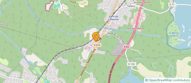 localisation de l'entreprise PNEUS PIECES AUTO  LABENNE