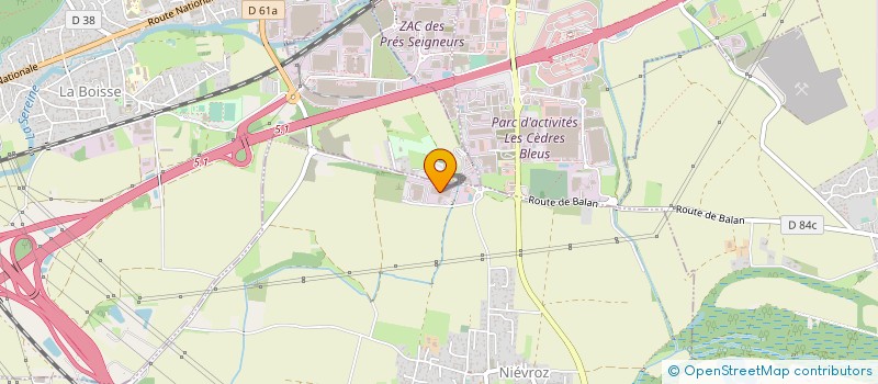 localisation de l'entreprise PNEUS RAFFIN à NIEVROZ