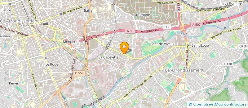 localisation de l'entreprise PNEUS SECURITE CAPELETTE à MARSEILLE