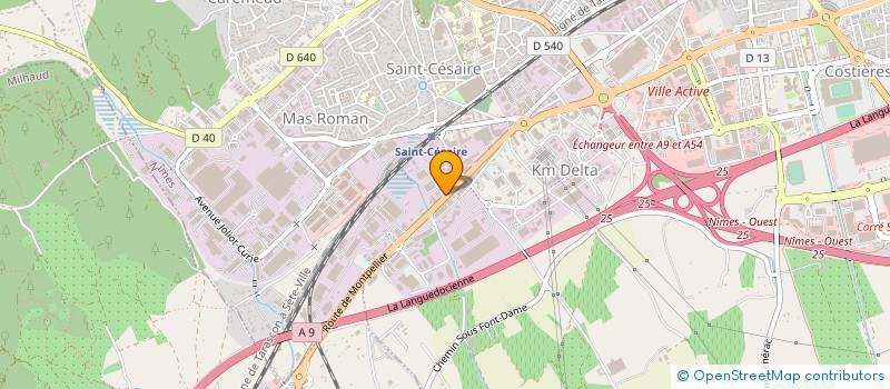 localisation de l'entreprise PNEUS SERVICE FOLCHER  NIMES