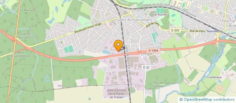 localisation de l'entreprise PNEUS SERVICES 77  GRETZ ARMAINVILLIERS