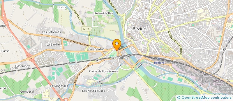 localisation de l'entreprise PNEUS SERVICES BEZIERS à BEZIERS