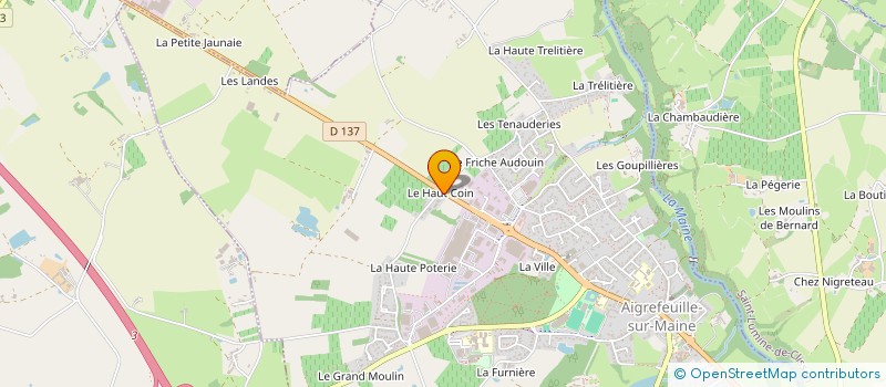 localisation de l'entreprise PNEUS SERVICES PIECES AUTO à AIGREFEUILLE-SUR-MAINE