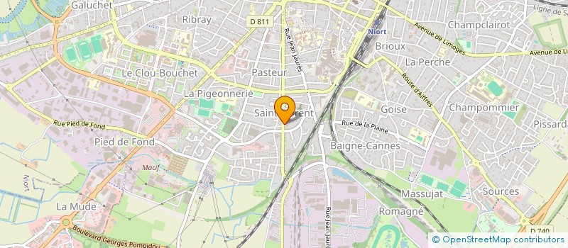 localisation de l'entreprise PNEUS SERVICES ROBERT WOODMAN  NIORT