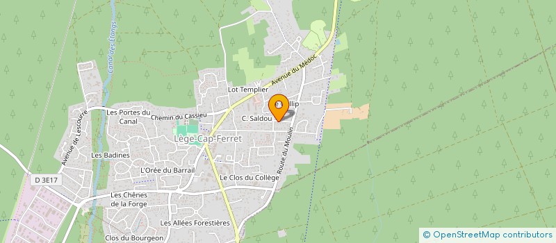 localisation de l'entreprise PNEUSDRIVE  LEGE-CAP-FERRET