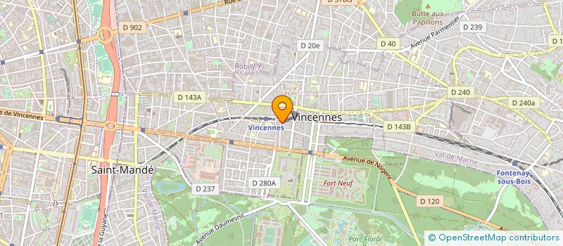 localisation de l'entreprise PNGE PRESSING à VINCENNES