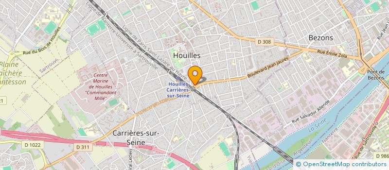 localisation de l'entreprise PNJ TRANSPORT  HOUILLES