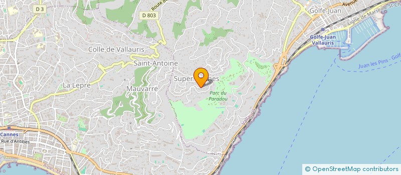 localisation de l'entreprise PNK JEWELS à VALLAURIS