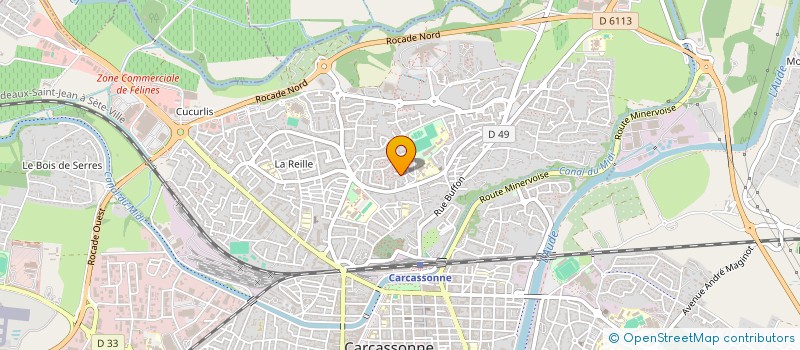 localisation de l'entreprise PNL IMMOBILIER à CARCASSONNE
