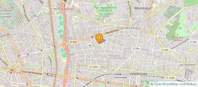 localisation de l'entreprise PNV HOLDING  MONTREUIL