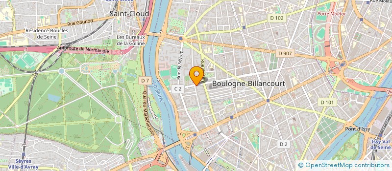 localisation de l'entreprise POACEA  BOULOGNE-BILLANCOURT