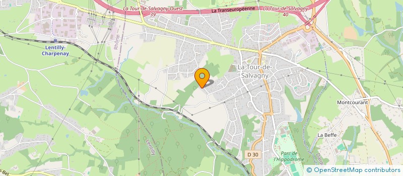 localisation de l'entreprise POBS-SERVICES  LA TOUR-DE-SALVAGNY