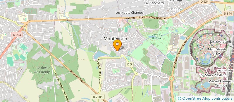 localisation de l'entreprise POCKET'PARK  MONTEVRAIN