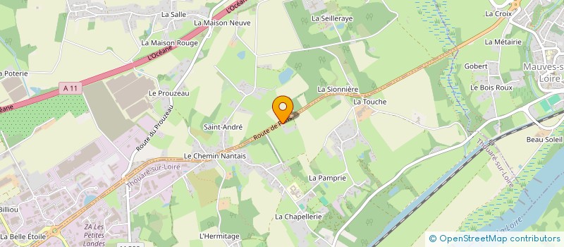 localisation de l'entreprise PODEVIN  THOUARE-SUR-LOIRE