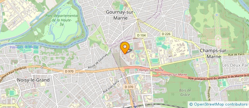 localisation de l'entreprise PODIUM 2000 à CHAMPS-SUR-MARNE