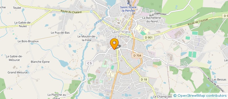 localisation de l'entreprise PODO D'ARSONVAL à SAINT-YRIEIX-LA-PERCHE