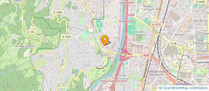 localisation de l'entreprise PODO DUNANT à SEYSSINS