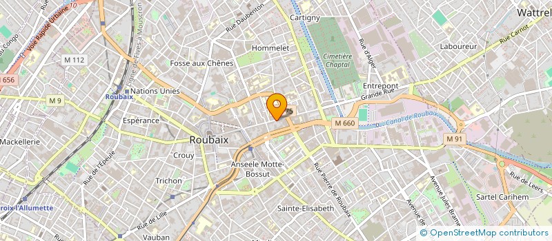 localisation de l'entreprise PODO-ORTHESIE ROUBAISIENNE à ROUBAIX