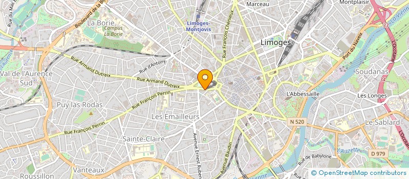 localisation de l'entreprise PODOLOGIE AJ à LIMOGES