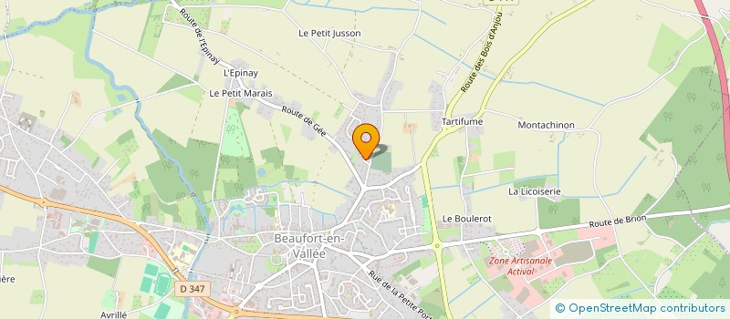 localisation de l'entreprise PODORENIA à BRISSAC LOIRE AUBANCE