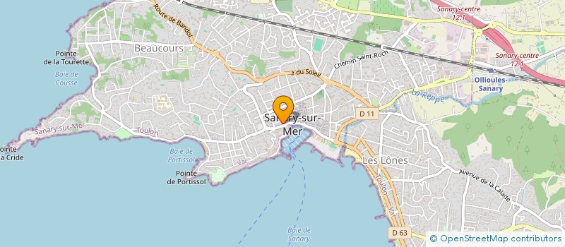 localisation de l'entreprise PODOVAR à SANARY-SUR-MER