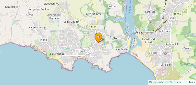 localisation de l'entreprise PODYA  CLOHARS-CARNOET