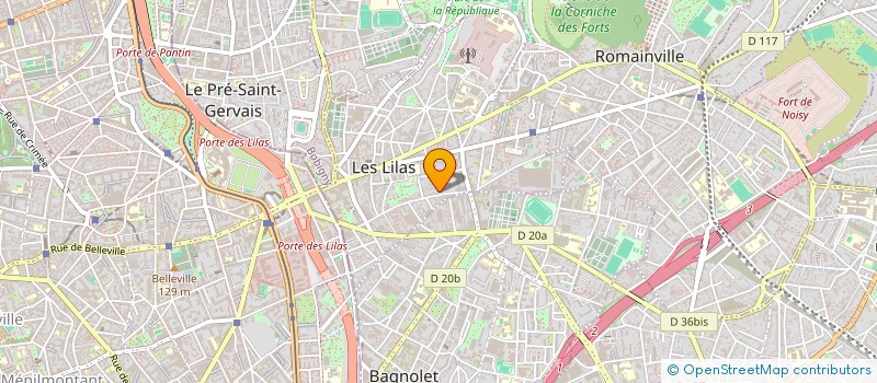 localisation de l'entreprise POECITE à LES LILAS