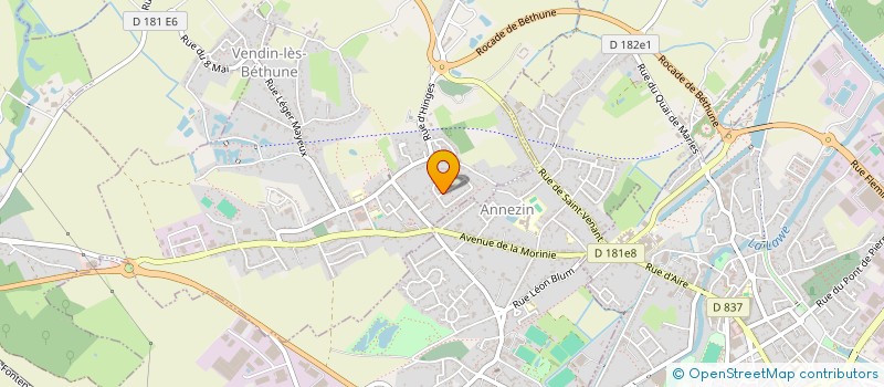 localisation de l'entreprise POELE ET DESIGN GODIN à VENDIN-LES-BETHUNE
