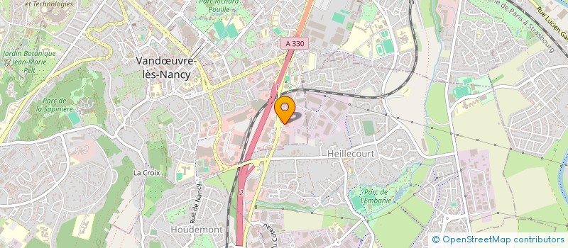 localisation de l'entreprise POELES ET CHEMINEES 54 à VANDŒUVRE-LES-NANCY