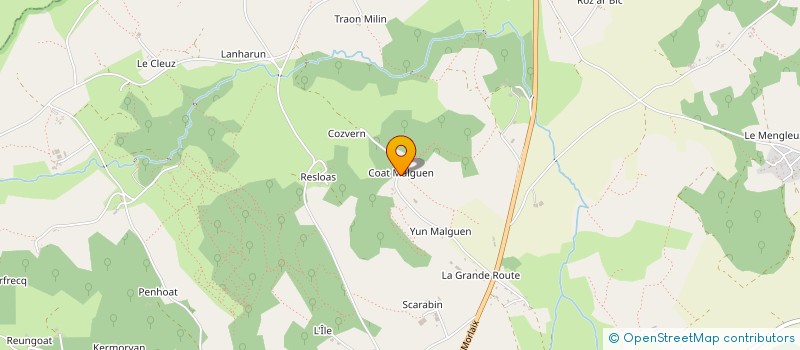 localisation de l'entreprise POESIE ET PAS DE COTE  PLOUNEOUR-MENEZ