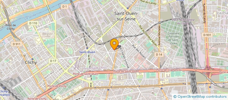 localisation de l'entreprise POESIS à SAINT-OUEN-SUR-SEINE