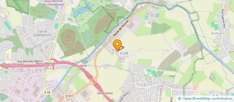 localisation de l'entreprise POFIMAR à DOUAI